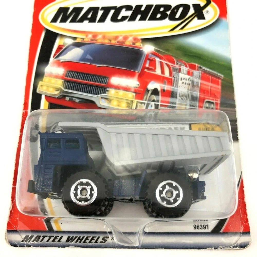 Matchbox Build It Earth Mover Dump Truck 95 Blue Diecast 1/64 Scale Construction
